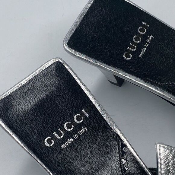 Gucci Horsebit Metallic Leather Thong Sandals size 38 - Picture 6 of 16